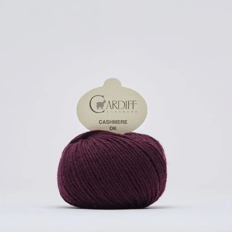 Włóczka Cardiff Cashmere DK 741 / shiraz / winogrono