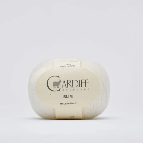Włóczka Cardiff Cashmere Slim 501 / neve / złamana biel