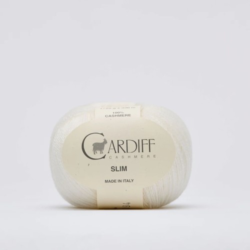 Włóczka Cardiff Cashmere Slim 501 / neve / złamana biel