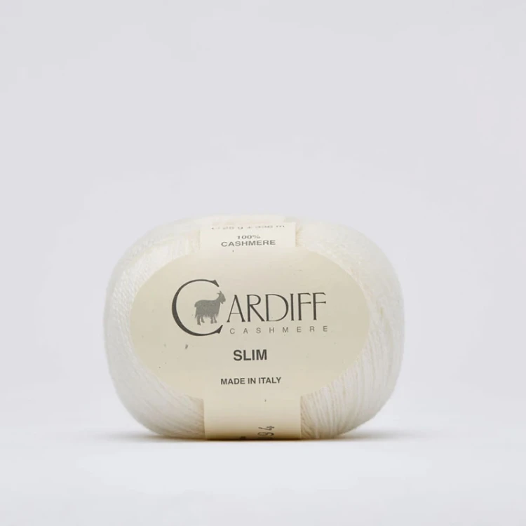 Włóczka Cardiff Cashmere Slim 501 / neve / złamana biel