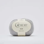 Włóczka Cardiff Cashmere Slim 518 / piombo / jasny szary