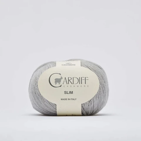 Włóczka Cardiff Cashmere Slim 518 / piombo / jasny szary