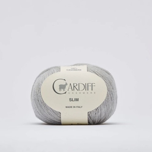 Włóczka Cardiff Cashmere Slim 518 / piombo / jasny szary
