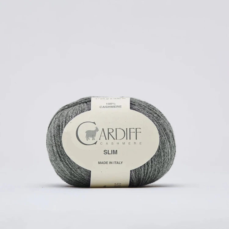 Włóczka Cardiff Cashmere Slim 519 / fumo / średni szary