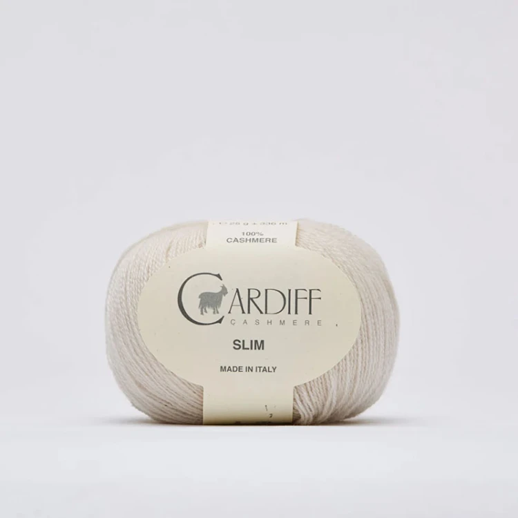 Włóczka Cardiff Cashmere Slim 613 / zero / jasny beż