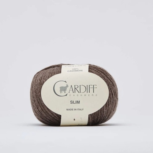 Włóczka Cardiff Cashmere Slim 622 / corteccia / chłodny brąz