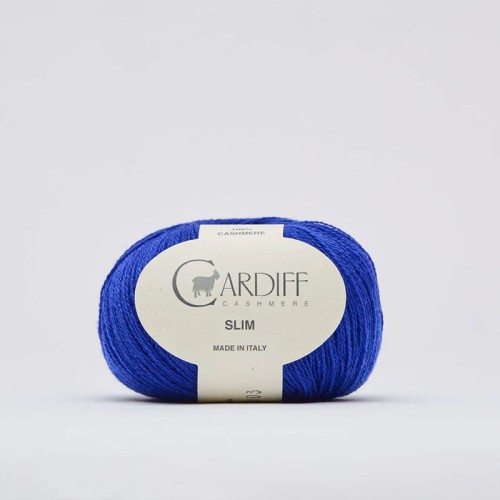 Włóczka Cardiff Cashmere Slim 666 / zar / kobalt