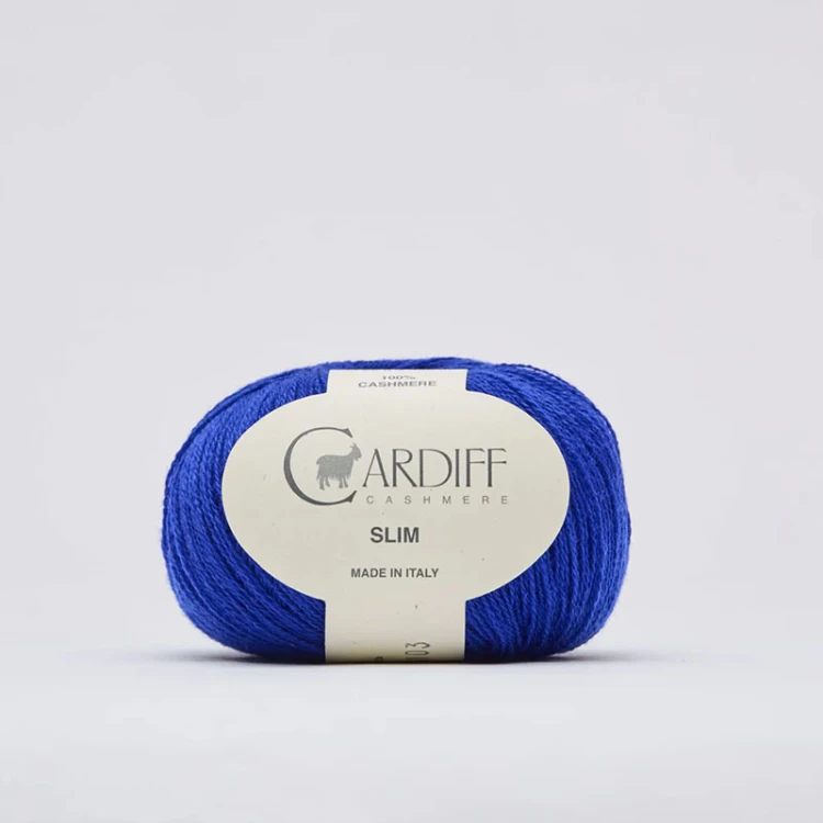 Włóczka Cardiff Cashmere Slim 666 / zar / kobalt