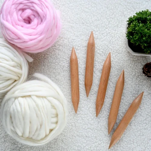Druty do skarpet KnitPro Jumbo Beech - drewniane