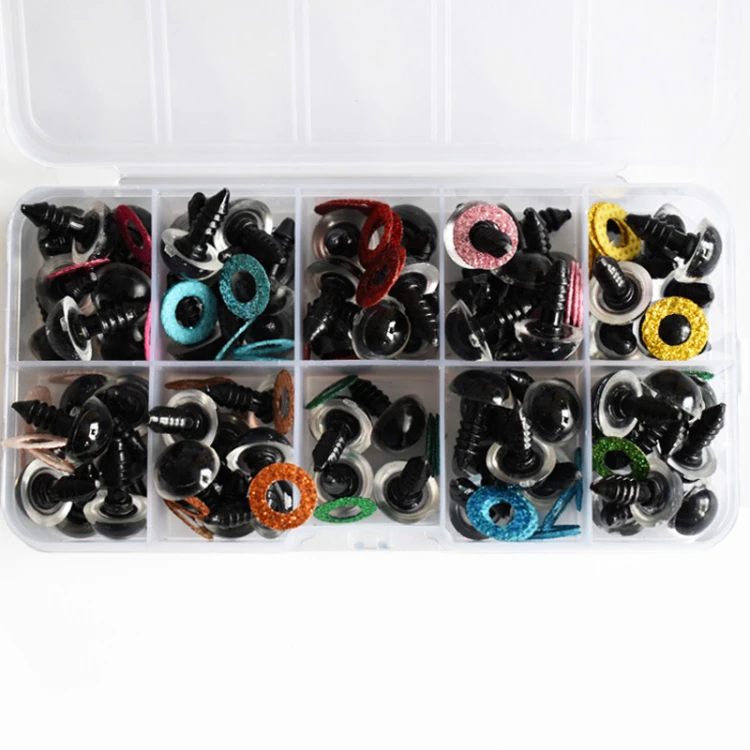 Zestaw oczy brokatowe do zabawek 12 mm