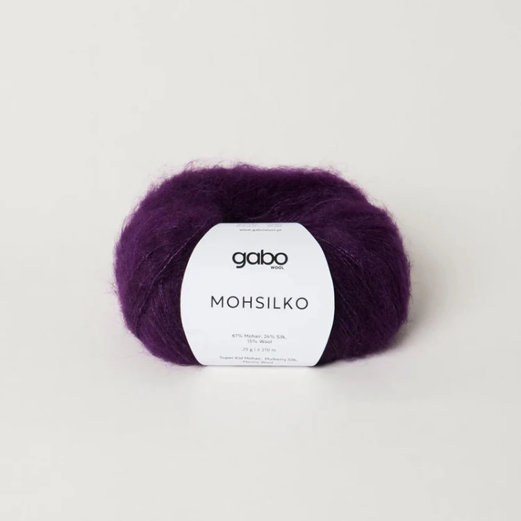 Włóczka Gabo Wool Mohsilko 4713 / bakłażan