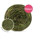 Włóczka KOKONKI Visco no. 5 Melange 01 Sharkotea - próbka drutowa