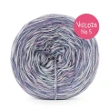 Włóczka KOKONKI Visco no. 5 Melange 08 - Denim x 2/laurowy x 2/blady fiolet / 5 nitek / 400 m / 125 g - GOTOWY