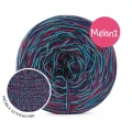 Włóczka KOKONKI Visco no. 5 Melange 09 - próbka szydełkowa