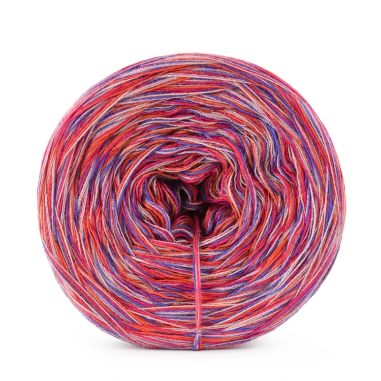 Włóczka KOKONKI Visco no. 5 Melange 10 - Hiacynt/blady fiolet/brudny róż/jarzębina/magenta / 5 nitek / 400 m / 125 g - GOTOWY
