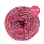 Włóczka KOKONKI Visco no. 5 Melange 10 - Hiacynt/blady fiolet/brudny róż/jarzębina/magenta   / 5 nitek / 400 m / 125 g - GOTOWY