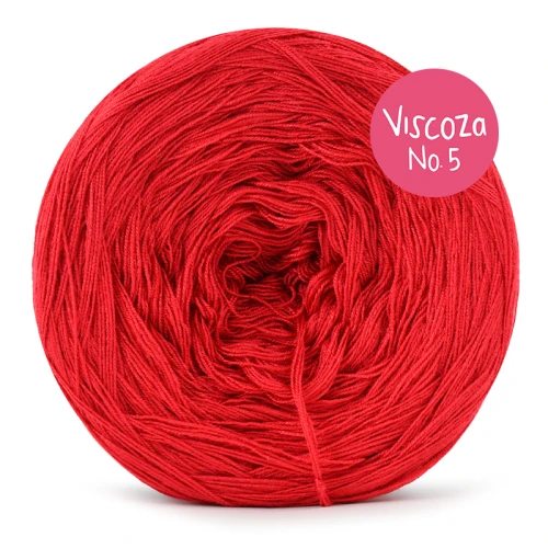 Włóczka KOKONKI Visco no. 5 - czerwony mak / 5 nitek / 400 m / 125 g - GOTOWY