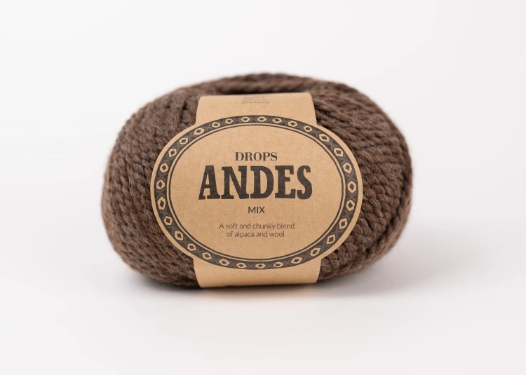 Włóczka Drops Andes 9026 / średni brąz / mix