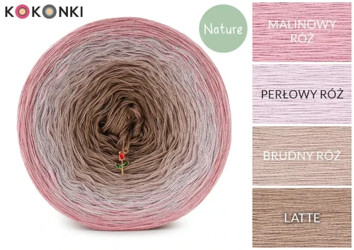 KOKONEK Nature NT116 Otulanka - Malinowy róż/perłowy róż/brudny róż/latte