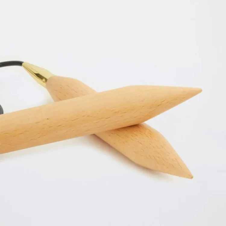 Druty z żyłką KnitPro Jumbo Beech - drewniane