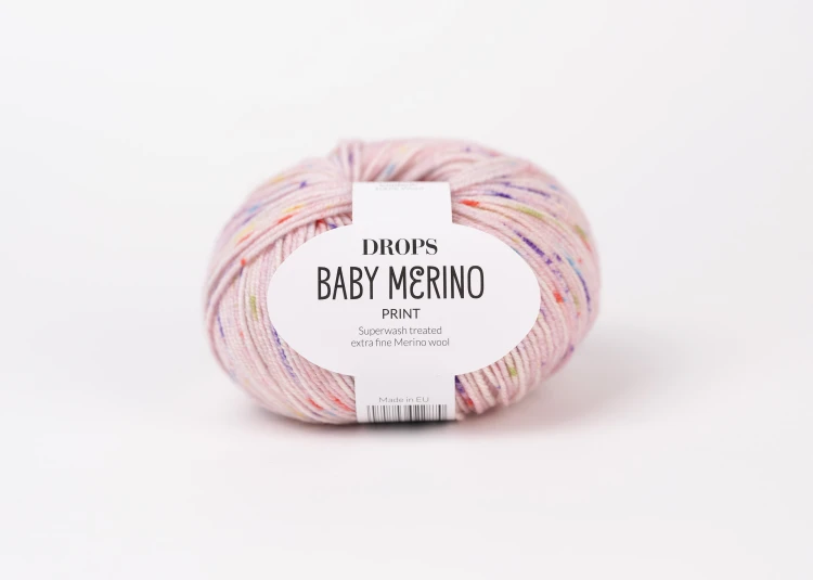 Włóczka Drops Baby Merino 103 / urodzinowe confetti / print