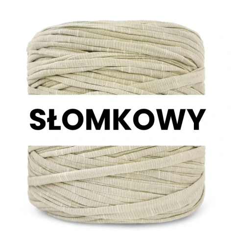 T-shirt Yarn Cotton Spaghetti / słomkowy ze strukturą