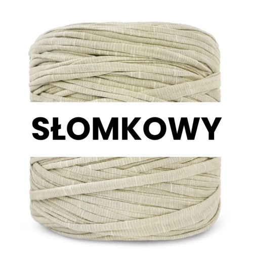 T-shirt Yarn Cotton Spaghetti / słomkowy ze strukturą