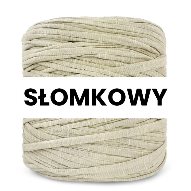 T-shirt Yarn Cotton Spaghetti / słomkowy ze strukturą