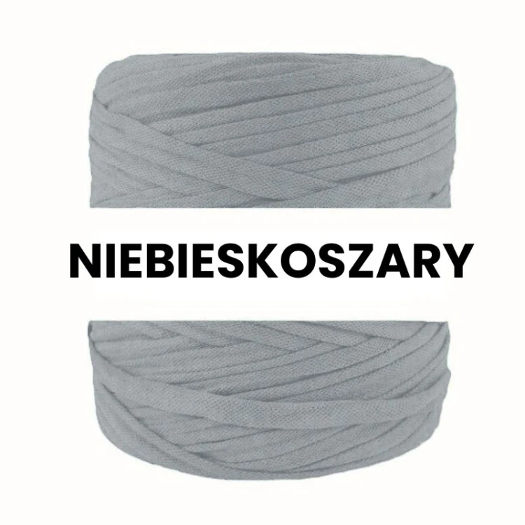 T-shirt Yarn Cotton Spaghetti / niebieskoszary ze strukturą