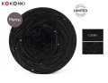 KOKONEK_Merino GLOW MG01 - Czerń + cekiny disco czerń / 400 m / 3+1 nitki - GOTOWY
