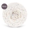 KOKONEK_Merino GLOW MG02 - Jasny beż + cekiny disco biel / 400 m / 3+1 nitki - GOTOWY