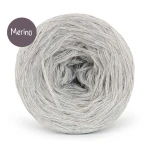KOKONEK Merino GLOW MG09 - Jasny szary melanż + cekiny srebro
