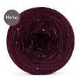 KOKONEK_Merino GLOW MG10 - Wino + cekiny wino / 400 m / 3+1 nitki - GOTOWY