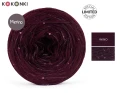 KOKONEK_Merino GLOW MG10 - Wino + cekiny wino / 400 m / 3+1 nitki - GOTOWY