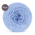 KOKONEK Merino GLOW MG12 - Jasny niebieski + cekiny błękit