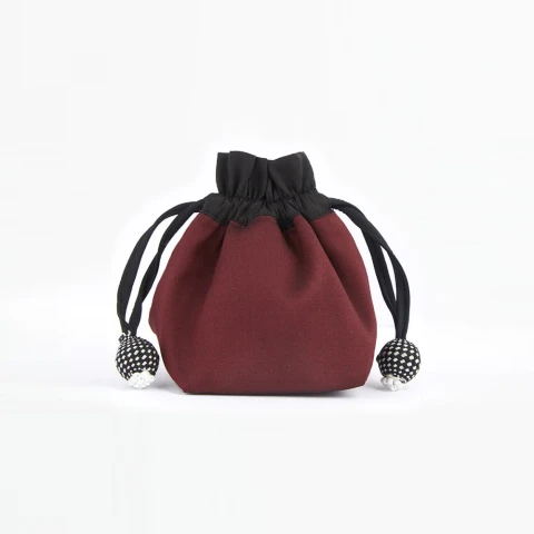 Woreczek na znaczniki Lantern Moon Dahlia Maroon / czerwień / 12,5 x 11 cm / 1 szt