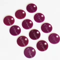 Znaczniki rozmiarów drutów KnitPro Purple / okrągłe / 12 szt / 10702