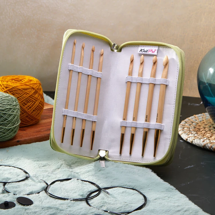 Zestaw szydełek tunezyjskich/afgańskich KnitPro Japanese Bamboo / 22554