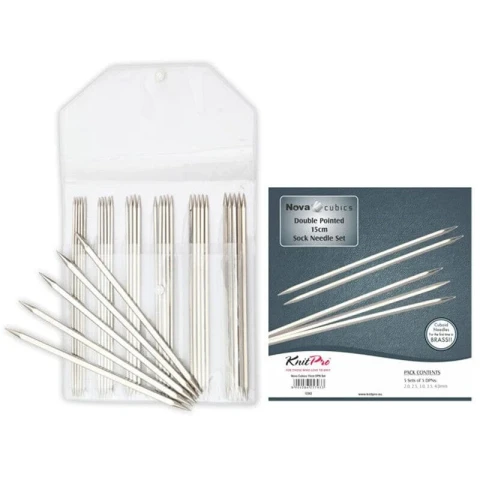 Zestaw drutów wymiennych KnitPro Nova Cubics Double Pointed 15 cm / 12362
