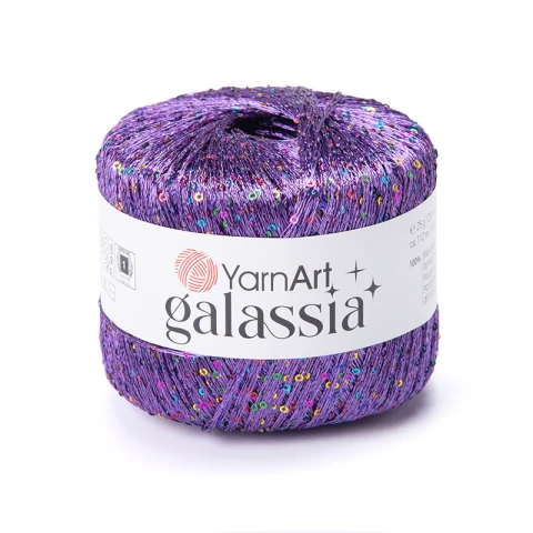 Włóczka / nić z cekinami YarnArt Galassia 5803 / fiolet disco
