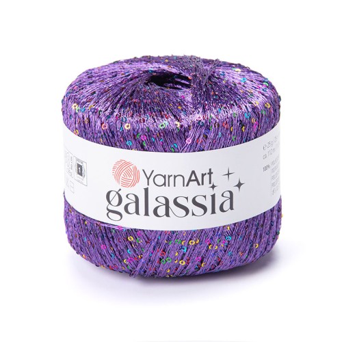 Włóczka / nić z cekinami YarnArt Galassia 5803 / fiolet disco