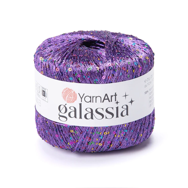 Włóczka / nić z cekinami YarnArt Galassia 5803 / fiolet disco