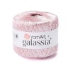 Włóczka / nić z cekinami YarnArt Galassia 5804 / pastelowy róż i srebro