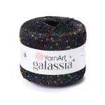 Włóczka / nić z cekinami YarnArt Galassia 5806 / czerń disco