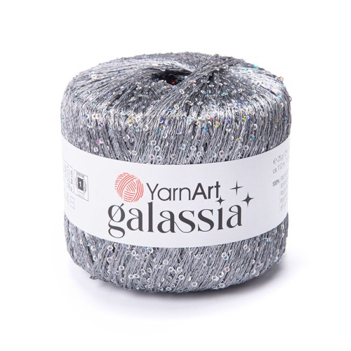 Włóczka / nić z cekinami YarnArt Galassia 5807 / stalowy