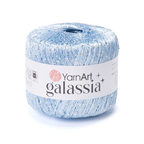 Włóczka / nić z cekinami YarnArt Galassia 5810 / błękit i srebro
