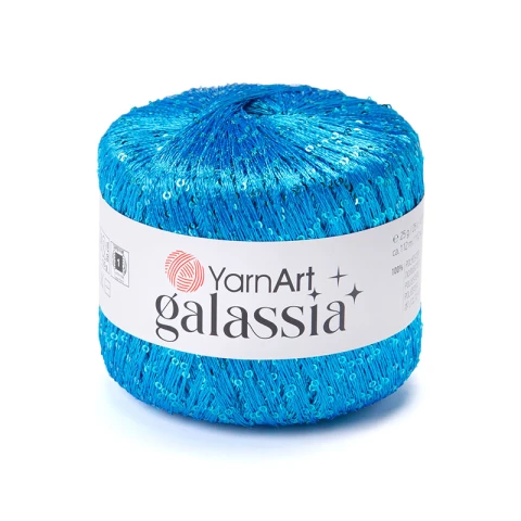 Włóczka / nić z cekinami YarnArt Galassia 5813 / lazur