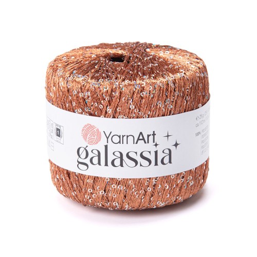 Włóczka / nić z cekinami YarnArt Galassia 5820 / miedź i srebro