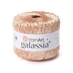 Włóczka / nić z cekinami YarnArt Galassia 5822 / ciepły beż i złoto