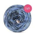KOKONEK_Melanż Soft R215 - Czerń/niebieski/baby blue/jasny błękit / 4 nitki / 375 m / 100 g - GOTOWY